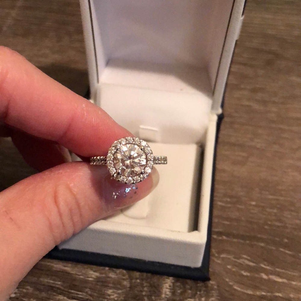 2ct tw round simulated diamond ring